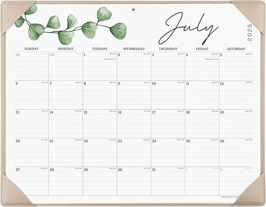 Cabbrix Desk Calendar 2025-2026 with Desktop Mat, Large Desk Pad Calendar 21" x 16-1/2" July 2025 to December 2026, Desk Blotter Calendar for Home School and Office, Apricot-DeskLoop Office