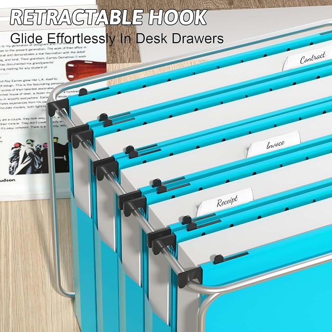 Plastic Hanging File Folders Expandable, 12 Pack Extra Capacity Hanging File - Image 6