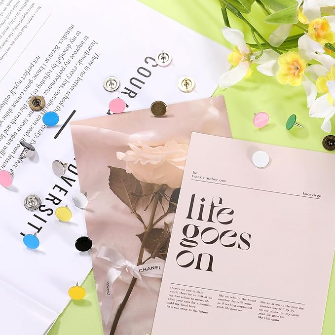 uxcell 150Pcs Upholstery Tacks, 11mmx10mm Flat Head Thumb Tack Decorative Furniture Nails Push Pins for Furniture Sofa Headboards, Green-DeskLoop Office