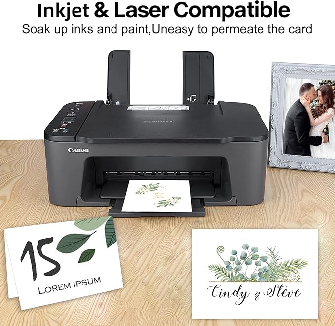 300 Pack White Blank Index Cards 3x5 Unlined Note Cards, Goefun 80lb Heavy Duty Cardstock Thick Paper for Postcards, Photo Paper, Syllable Boards-DeskLoop Office