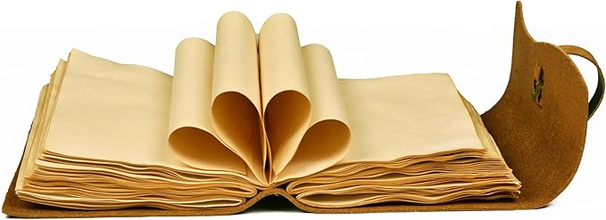 LEATHER VILLAGE Leather Bound Journal - Rustic Brown, 7"X5", 220 Pages - Vintage Blank Paper Diary for Writing, Drawing, Sketchbook, and Travel Notebook - Ideal for Women and Men-DeskLoop Office