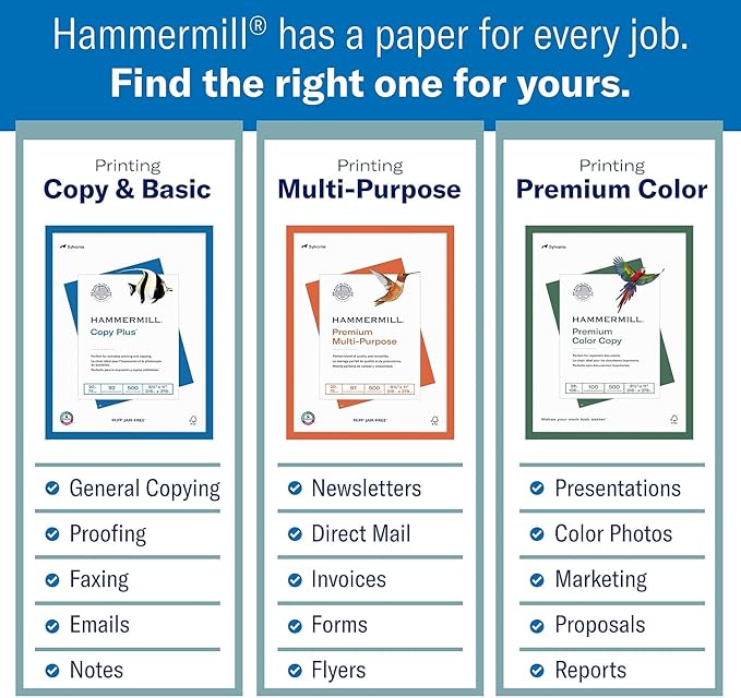 Hammermill Printer Paper, Great White 30% Recycled Paper, 8.5 x 11 - 92 Bright, Made in the USA, 086700C - 10 Ream (5,000 Sheets)-DeskLoop Office