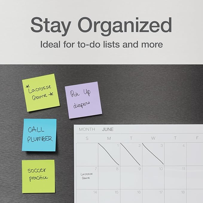 Redi-Tag Sticky Notes, Power Stick Notes, Adhesive Reminders, 3" x 3" Reusable Notes, Strong Adhesive Memos, Assorted Bright Colors, 18 Pack (1000977)-DeskLoop Office