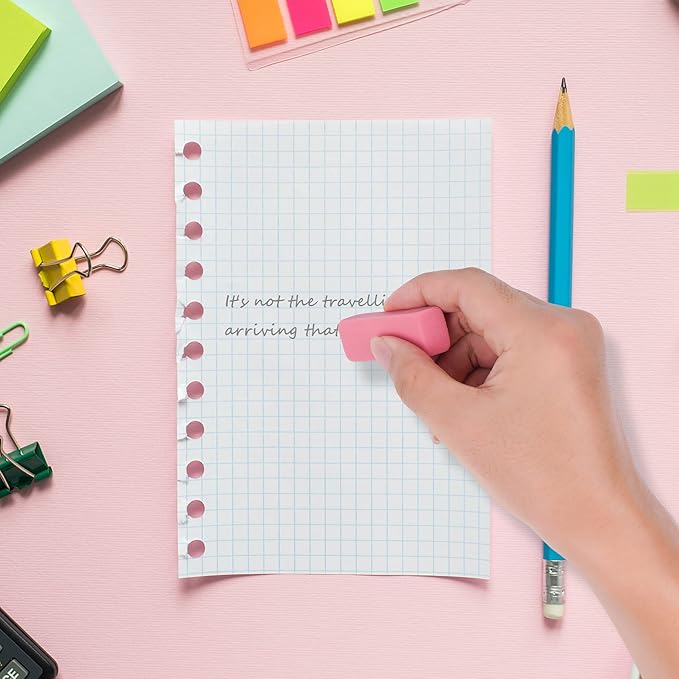 200 Pack Pink Erasers Bulk Latex-Free Soft Erasers Pencil Erasers for Kids Teachers and School and Office Supplies-DeskLoop Office