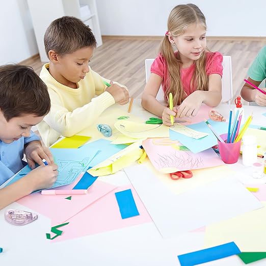 6 Pack Glue Tape, Double Sided Tape Roll for Crafts, Sticky Scrapbook Tape Runner, Scrapbooking Supplies for Crafting Photo Album Cards Journal School Office Gift Wrapping - 0.24IN x 20FT-DeskLoop Office