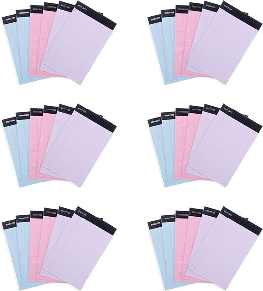 Mintra Office Legal Pads, ((xBasic, 5in x 8in, (Pastel), 36pk (6-6pks))-DeskLoop Office