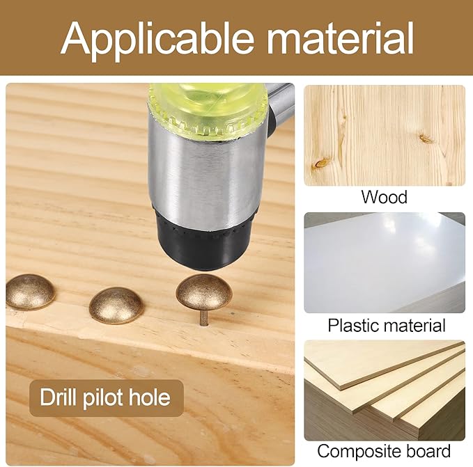 Retro Solid Pure Brass Tacks as Antique Upholstery Tacks for Furniture, Decorative Push Pins for Wood,Carpet Tacks,Hardware Tacks,Cap Tacks,Thumb Tacks,Brass Fasteners(7/10",18mm Brozen Color,10 Pcs)-DeskLoop Office