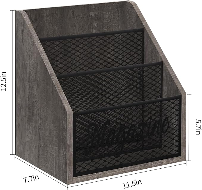 YINMIT Magazine Holder, Stepped 3 Tier Magazine Rack Floor, Magazine Storage Basket, Folder Organizer Bin for Magazines,Books,Newspapers,Tablets-DeskLoop Office