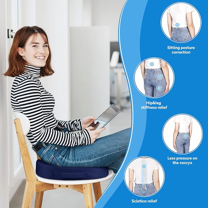 CushZone Office Chair Cushions, Memory Foam Coccyx Cushion - Image 8