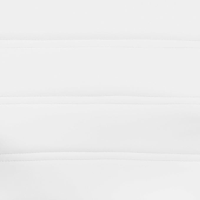 Flash Furniture Whitney High-Back Swivel LeatherSoft Desk Chair with Padded Seat and Armrests, Adjustable Height Padded Office Chair, White/Chrome-DeskLoop Office