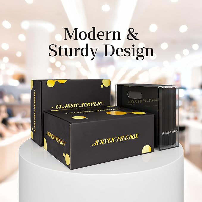 File Organizer for Desk - This Acrylic Storage Box is great for Office Organization - Its Modern Acrylic Magazine Holder makes a Great Gift for Home/Work Space-DeskLoop Office