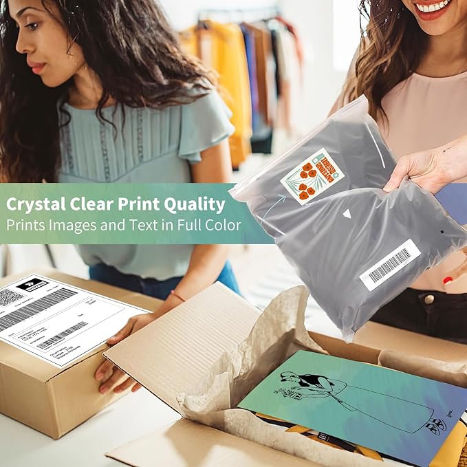 25 Sheets Sticker Paper Matte White, 8.5" x 11" Label Paper for Laser & Inkjet Printer, Full Sheet Label for Shipping Address Mailing-DeskLoop Office