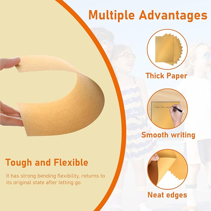 100 Sheets Shimmer Gold Cardstock 8.5 x 11 Scrapbooking Paper, 92lb Heavyweight Glossy Paper Card Stock for DIY Making Cards, Wedding, Crafting, Greeting Cards, Invitations, Menus-DeskLoop Office