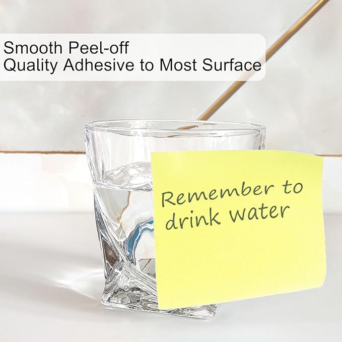 48 Pack 3840 Sheets Pop Up Sticky Notes 3X3 in Bright Color Self Sticky Note Pads Colorful Post Stickies for Office Home School Meeting, 80 Sheets/pad, Yellow-DeskLoop Office