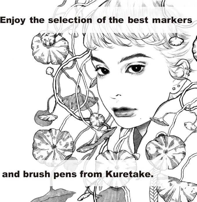 Kuretake ZIG Inktober Special Set, ZIG ILLUSTRATION BASIC SET NO.4 for Manga Drawing, Lettering and Calligraphy, Professional Artist Quality, Made in Japan-DeskLoop Office