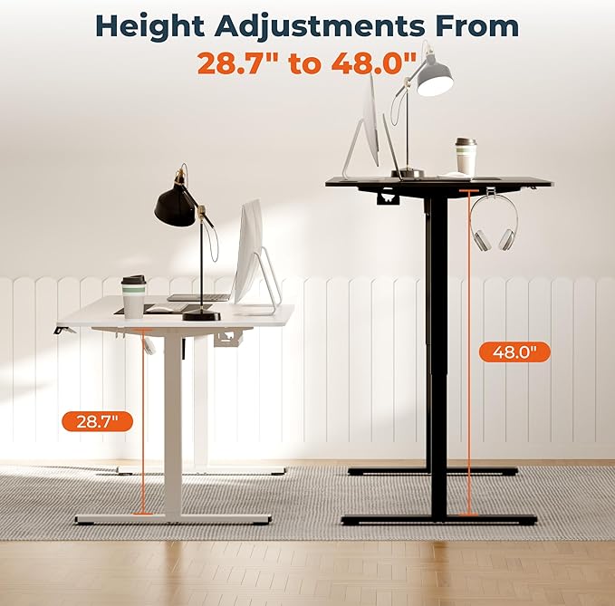 Adjustable Stand Up Desk, Large 71x31 Inches Height Adjustable Standing Desk with Cable Management, Home Office Computer Desk with Memory Preset & Charging USB Port & Sedentary Reminder-DeskLoop Office