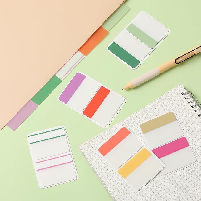 Mr. Pen- Sticky Index Tabs, 500 Pcs, 21 Sets, Colorful Sticky Tabs for Notebooks, Page Markers, Page Tabs for Binders, Page Tabs Sticky Tabs for Books, Notebook Tabs, Book Sticky Tabs for Notebooks-DeskLoop Office