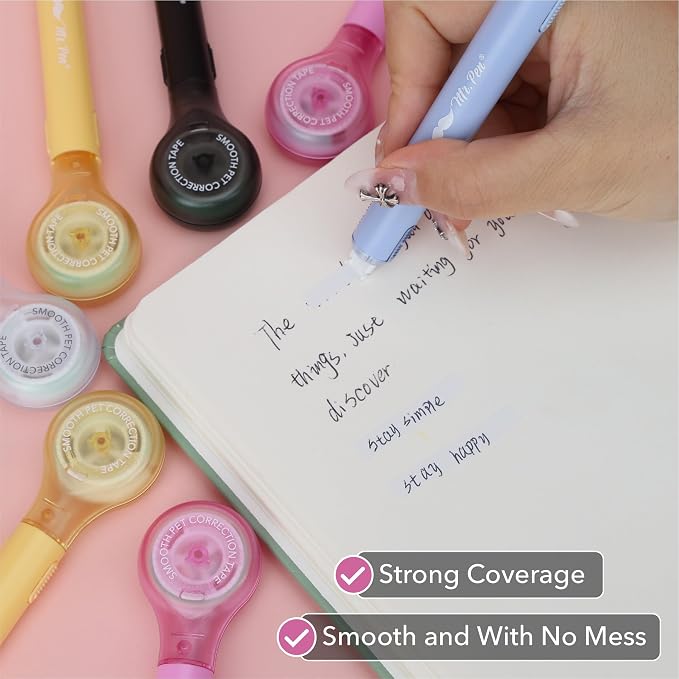 Mr. Pen- Aesthetic Correction Tape, 0.2" x 236", Pastel Colors | Cute - Image 7