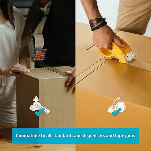 Art3d 24 Rolls Carton Sealing Tape Heavy Duty, 1.88" x 55 yds, 2 mil Thick-DeskLoop Office