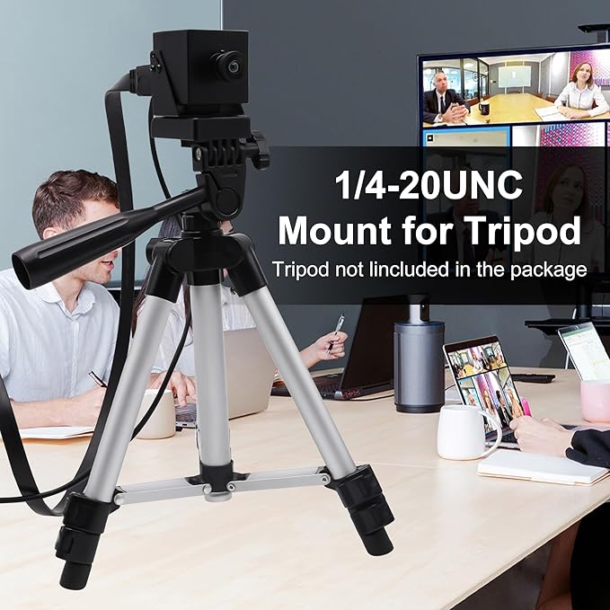 SVPRO 4K Webcam - USB HDMI Dual Output for Computer/Monitor/Projector/TV, Wide Angle Distortion-Free Streaming Webcam H.264 Security Camera-DeskLoop Office