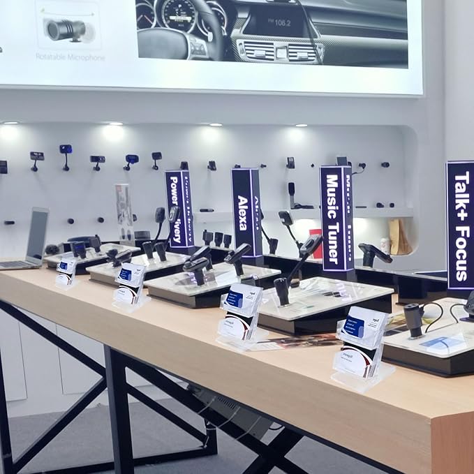 Acrylic Business Card Holder 2-Tier for Desk - Office & Exhibition Clear Business Card Display Stand, Business Card Organizer with 2 Slots, Holds Up to 130 Cards-DeskLoop Office