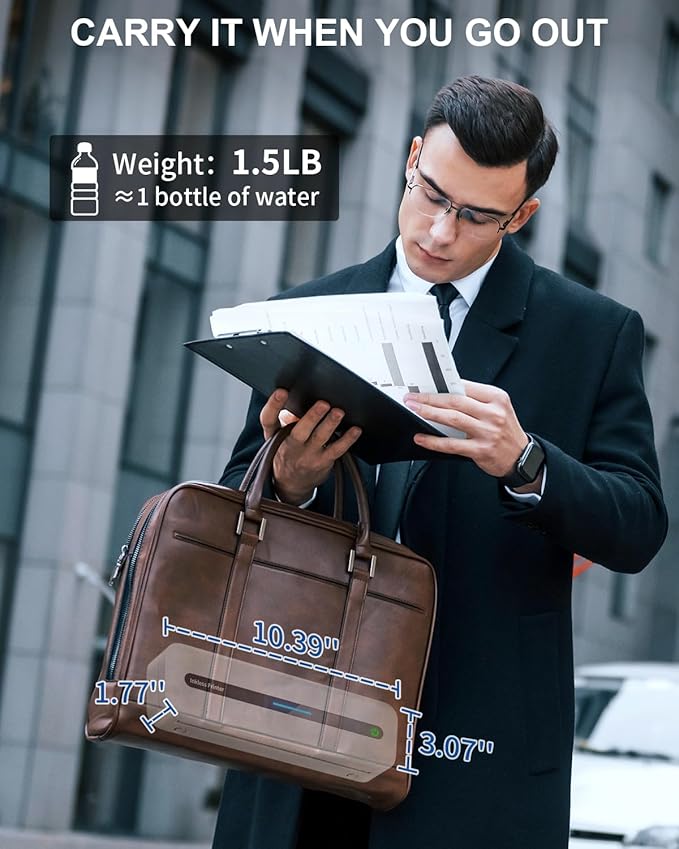 COLORWING M832 Portable Printers Wireless for Travel, 300DPI Mini Compact Inkless Printer, Thermal Bluetooth Printer Compatible with Android and iOS Smartphone & Tablet & Laptop - White-DeskLoop Office