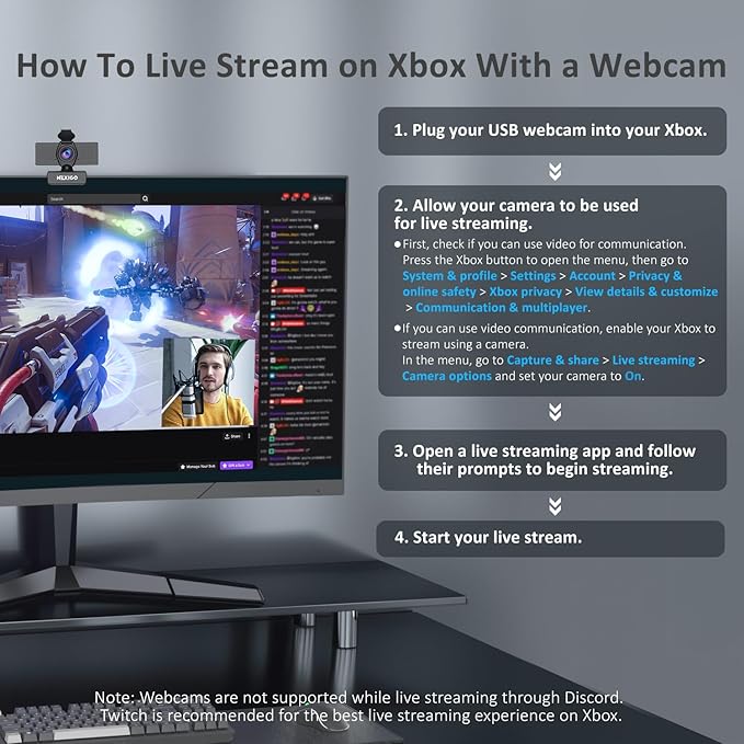 NexiGo N60 1080P Webcam with Microphone, Adjustable FOV, Zoom, Software Control & Privacy Cover, USB HD Computer Web Camera, Plug and Play, for Zoom/Skype/Teams, Conferencing and Video Calling-DeskLoop Office
