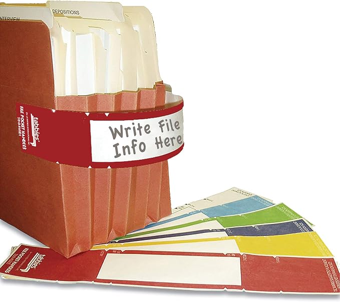 Tabbies File Pocket Handles, 9.63 X 2, 12 Sheets/Pack - Image 3