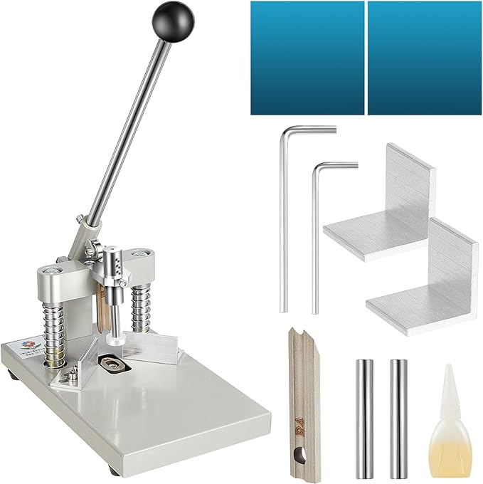 WILLBOND Corner Rounder Cutter Machine Heavy Duty Paper Punch Cutter with R6mm R10mm Interchangeable Dies Metal Corner Rounder Punch for Office, Business, Heavy Cardstock, Plastic, Aluminum Sheet-DeskLoop Office