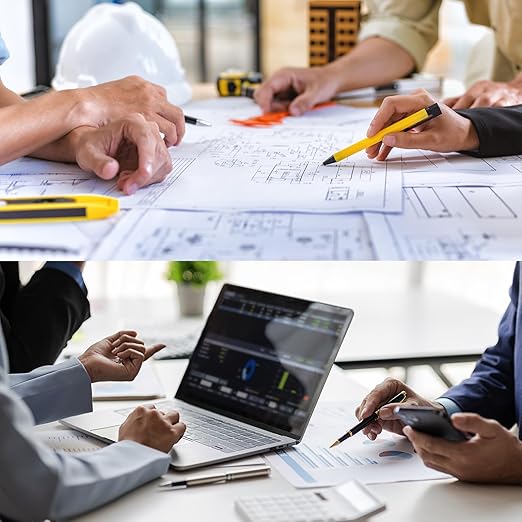 HARFINGTON 2pcs Metal Straight Ruler 30cm Metric SAE Aluminum Alloy Measuring Rulers Scale Tools with Hole for Measure Study Reading Classroom Office, Blue-DeskLoop Office