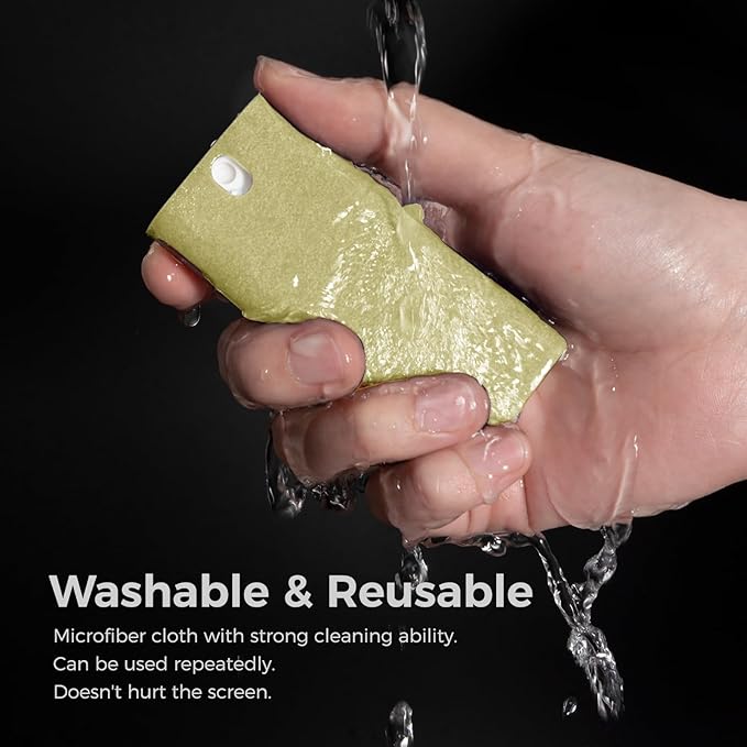 CLICK CLEAN Touchscreen Mist Cleaner, Screen Cleaner, All in One Screen Cleaner Spray with Microfiber and Phone Stand for All Phones, Laptop and Tablet Screens (Beige)-DeskLoop Office