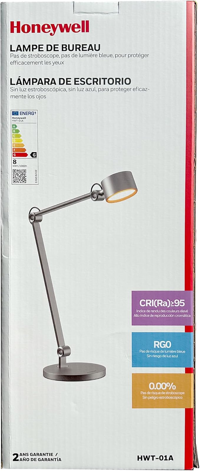 Honeywell LED Desk Lamp, 01A Sunturalux Desk Light for Home Office, 4000K Dimmable Eye Caring Natural Light Architect Lamp with Metal Swing Arm Lamp for Desk Craft Reading-DeskLoop Office