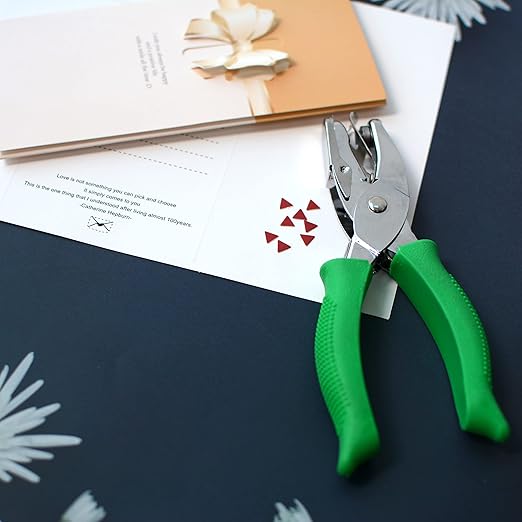 1/4 Inch Triangle Hole Punch for Handmade DIY Craft Paper, Perfect for Home, Office, Back to School Supplies-DeskLoop Office