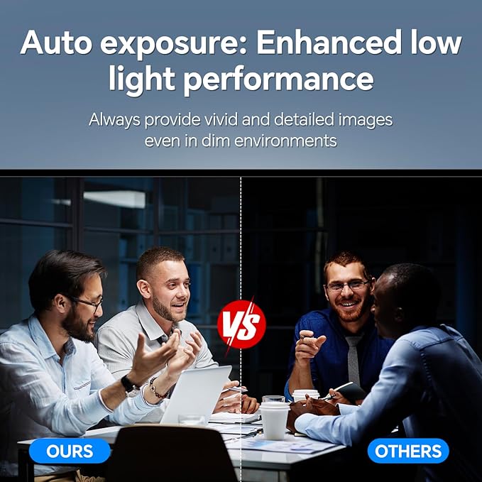 N newline 4K Webcam for PC, 4K UHD USB Webcam with Microphone, New Upgraded Auto Focus, Low Distortion, Privacy Cover, PC Camera for Zoom, Skype, Teams, Laptop, Conferencing, Calling, NewEye 60s-DeskLoop Office