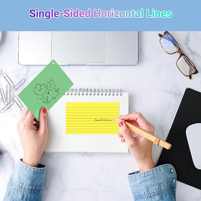 HAUTOCO 400 PCS Colored Index Cards 3x5 - Image 7