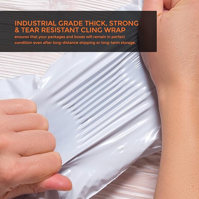 PackageZoom Poly Mailers 12x15.5 100 Pcs Self-Seal Shipping Envelopes For Businesses, Strong Adhesive Mailing Bags, Tear & Water-Resistant Protective Shipping Bags Light Grey-DeskLoop Office