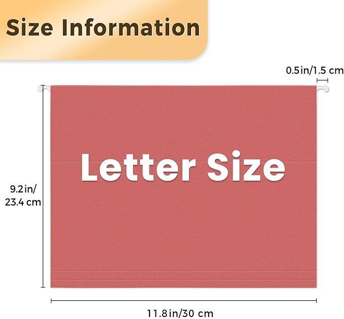 SUNEE Hanging File Folders Retro Colors, 25 Pack Letter Size File Folders with 1/5-cut Tabs, Stay Organized for Your Home and Office Bulk File and Documents-DeskLoop Office
