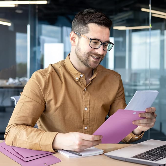 Teling 50 Pcs 5 x 7.5 Manilla Envelopes Clasp Kraft Catalog with Closure for Storing Mailing 28 lb Kraft Envelope Paper for Office Document School Business Home(Pink)-DeskLoop Office