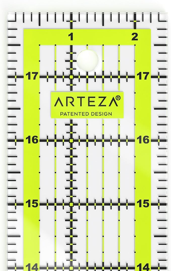 ARTEZA Quilting Ruler – 2.5" x 18" Acrylic Sewing Ruler - Image 3