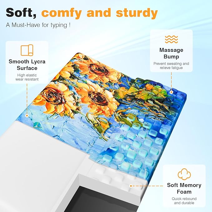 Ospelelf Ergonomic Keyboard Wrist Rest Pad Comfortable Keyboard Stand Riser Holder Pad for Office Gaming-DeskLoop Office