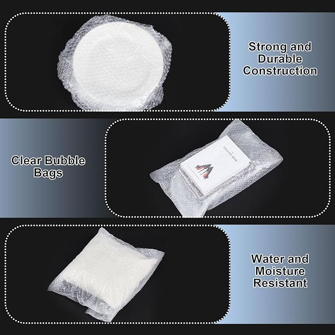 5 Pack Extra Large 28 * 32 Inch Bubble Pouches Clear Bubble Pouch Wrap Bags for Packing Shockproof Cushioning Wrap Bag for Shipping Moving Fragile Dishes China Plates Painting Fragile Items-DeskLoop Office