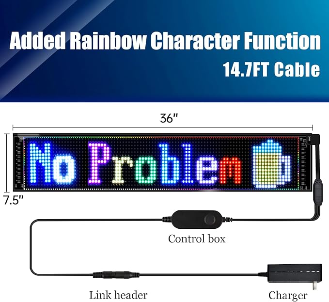 LED Sign, Programmable LED Sign, Flexible Scrolling LED Message Display - Image 6