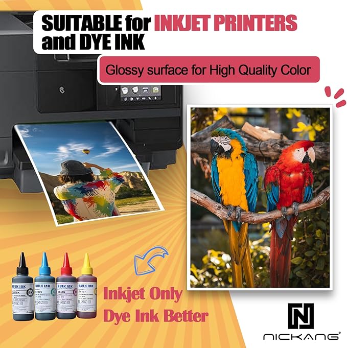 Glossy Photo Paper 8.5x11, 53 LB/200 gsm, 30 Sheets, Letter Size, Photo Paper for Inkjet Printer, Photo Printer Paper, Picture Paper-DeskLoop Office