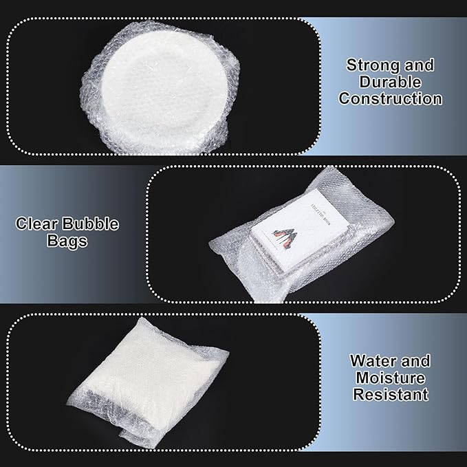 5 Pack 24 * 28 Inch Extra Large Bubble Pouches Clear Bubble Pouch Wrap Bags for Packing Shockproof Cushioning Wrap Bag for Shipping Moving Fragile Dishes China Plates Painting Fragile Items-DeskLoop Office
