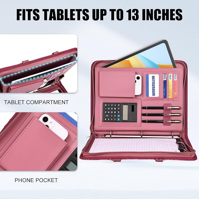 Portfolio Binder 3 Ring Includes Pen and 5 Dividers - Image 9
