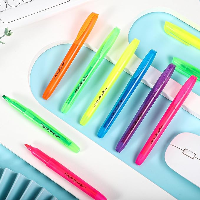 BESARME 120 Pack Assorted Colors Highlighters Bulk 6 Colors Fluorescent Markers for Home School Office-DeskLoop Office