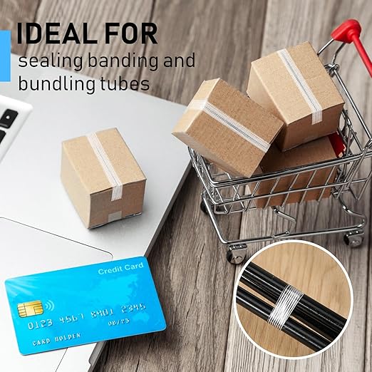 Treela 30 Rolls Filament Strapping Tape 5.5 Mil Transparent Reinforced Fiberglass Heavy Duty Packing Shipping Tape for Sealing Binding Fixing (1/2 Inch X 60 Yards)-DeskLoop Office