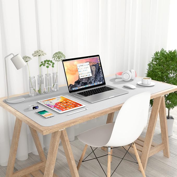 Hsurbtra Desk Pad, 35.5" x 17" PU Leather Desk Mat, XXL Extended Mouse Pad - Image 7