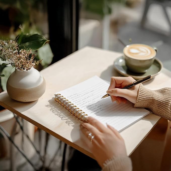 YOU FOUND ME Bohemian A5 Spiral Notebook with Rainbow Notebook- this is Our Happy Place, Inspirational Notebooks for Women, Bible Study, Gift for Birthday Christmas, Office Supplies (PINK BOW)-DeskLoop Office