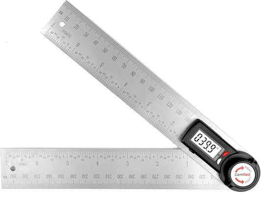 GemRed 82305 Digital Angle Finder Protractor-Stainless steel (white&red button)-DeskLoop Office